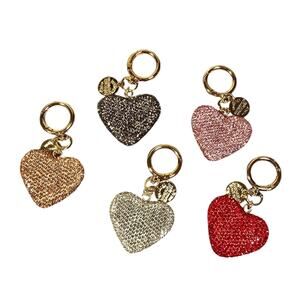 5 Super Sparkle Heart Keychain Bag Charms
